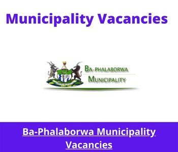 vacancies in limpopo municipalities.